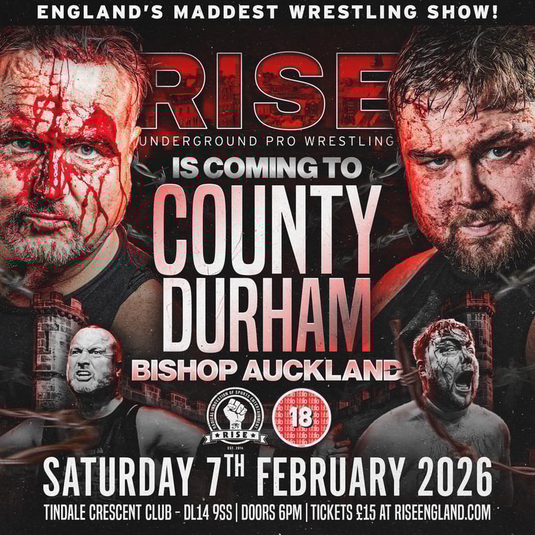 Image of TICKET: Saturday 7th February 2026 in Bishop Auckland! County Durham. (No Booking Fees).