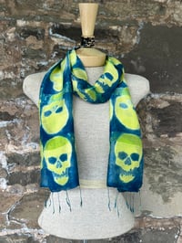 Image 4 of Chartreuse Skull — Simple Stripe Scarf