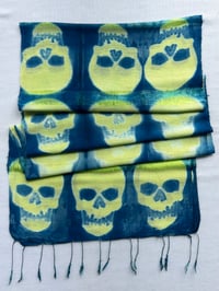 Image 1 of Chartreuse Skull — Simple Stripe Scarf
