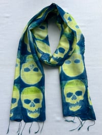 Image 2 of Chartreuse Skull — Simple Stripe Scarf