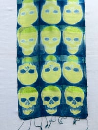 Image 3 of Chartreuse Skull — Simple Stripe Scarf