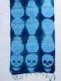 Image 3 of Peacock Blue Skull — Simple Stripe Scarf
