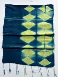 Image 1 of Chartreuse Side Diamonds — Simple Stripe Scarf