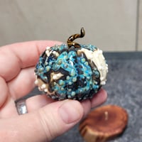 Image 5 of XL. Stormy Seas Pumpkin - Flamework glass sculpture