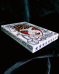 Image 2 of 5x7 wood board cat lady stencil art