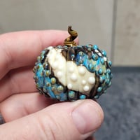Image 2 of LG. Stormy Seaside Pumpkin - Flamework glass sculpture