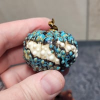 Image 5 of LG. Stormy Seaside Pumpkin - Flamework glass sculpture
