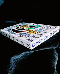 Image 2 of 5x7 wood board mystical reaper stencil art