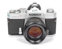 Image 2 of Konica Autoreflex TC 35mm SLR camera w/ Hexanon AR 57mm F1.4 lens TESTED #1144
