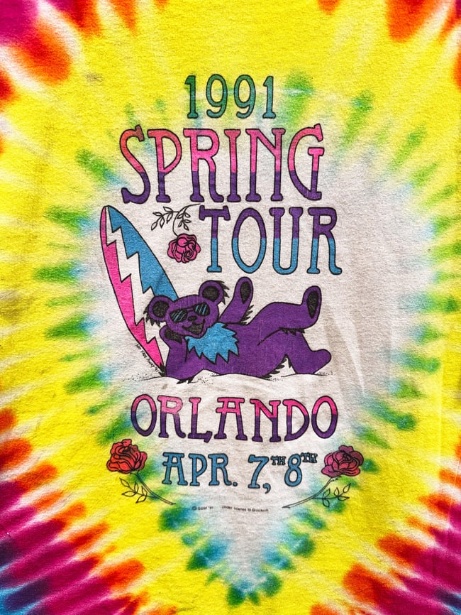Grateful Dead 1991 Spring Tour Orlando T-Shirt - Size L