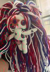 Image 1 of Red, White, and Blue patriotic rag doll
