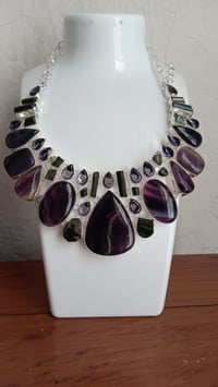 Image 2 of FLOURITE, AMETHYST & RAW KYANITE