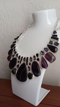 Image 10 of FLOURITE, AMETHYST & RAW KYANITE
