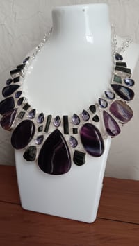 Image 12 of FLOURITE, AMETHYST & RAW KYANITE