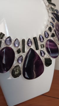 Image 13 of FLOURITE, AMETHYST & RAW KYANITE