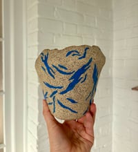 Image 2 of Blue Shapes Vase