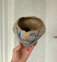 Image 3 of Blue Shapes Vase