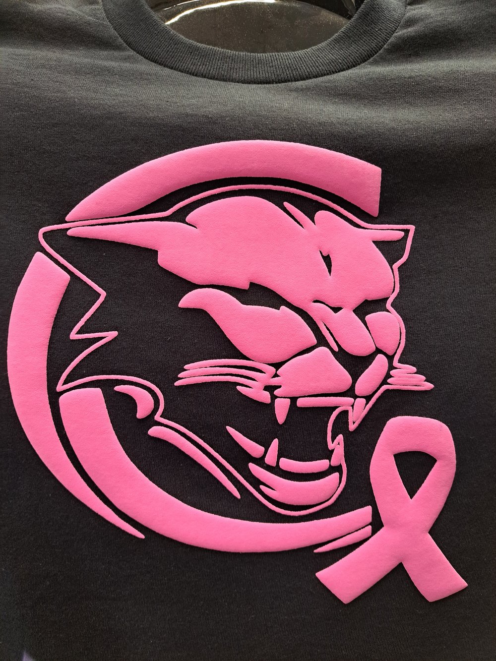 Charleroi Cougars-Breast Cancer PUFF-T-Shirt