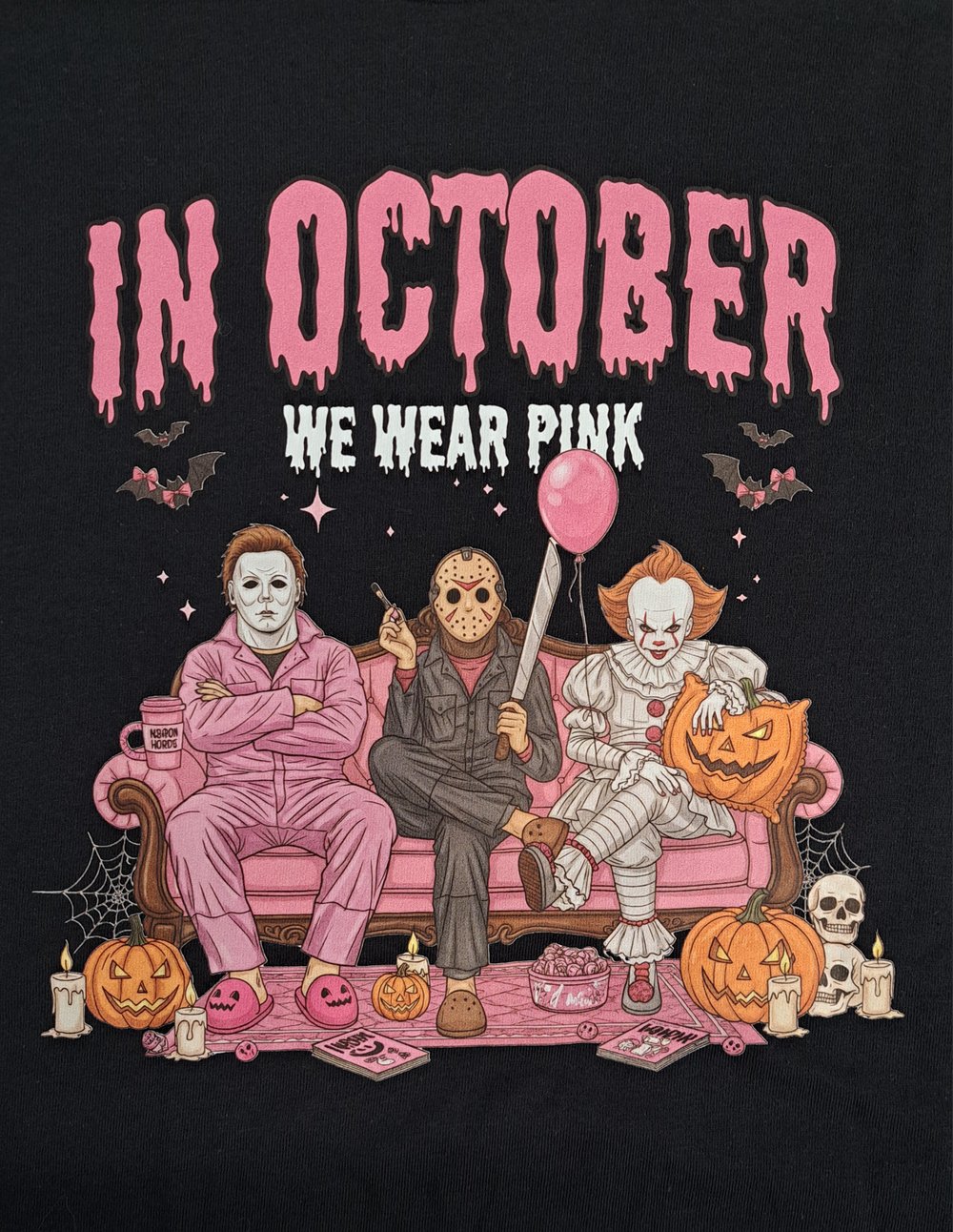 Horror Monsters-Breast Cancer-T-Shirt