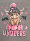 Highland Cow-Breast Cancer-T-Shirt