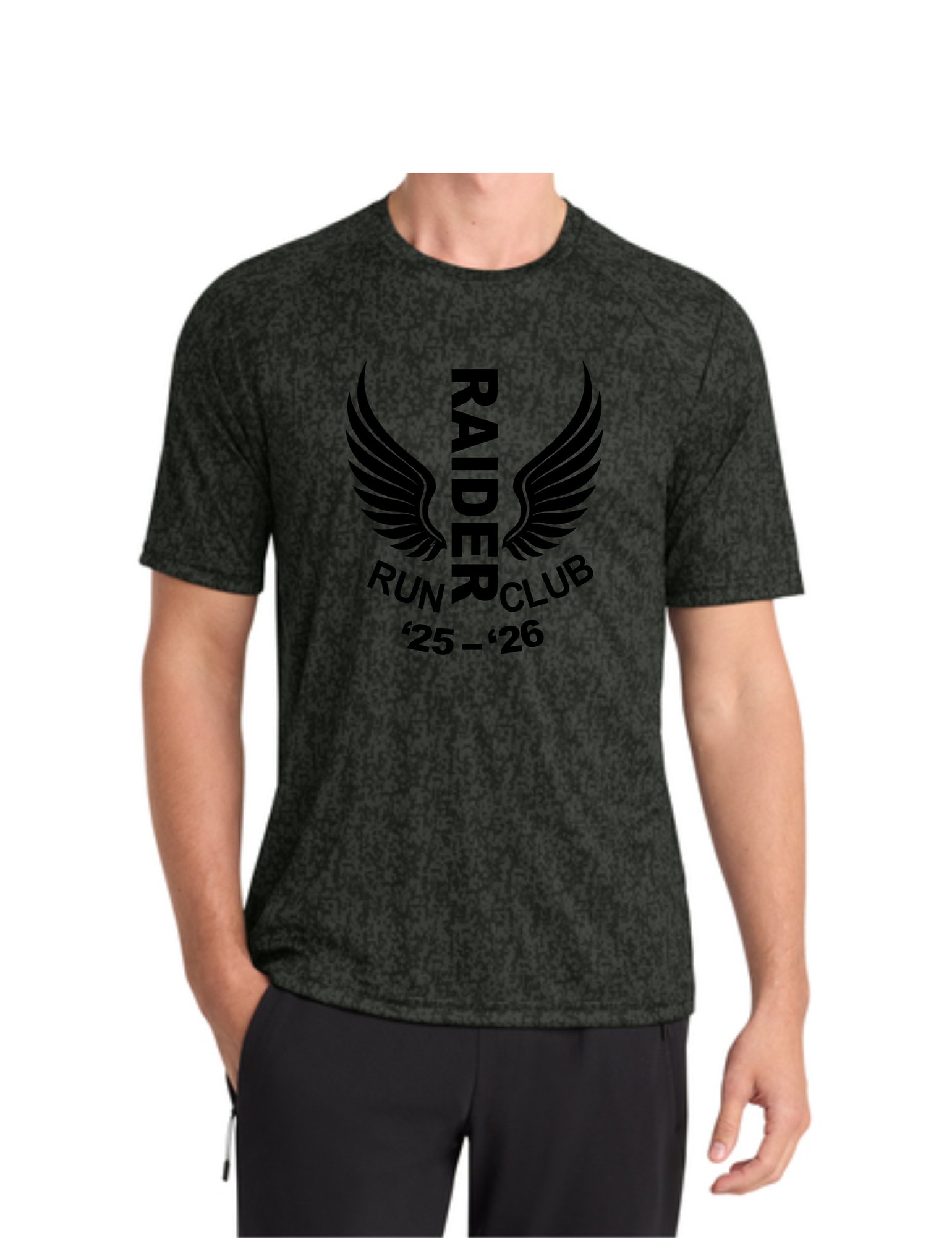 Image of Raider Run Club 25 Digi Camo tee
