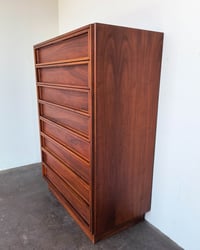 Image 9 of 1960s Walnut Highboy Dresser designed by John Keal for Brown Saltman