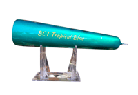 Image 2 of 60g Teal, Silver Belly,  Black Stipes Bubz Popper 