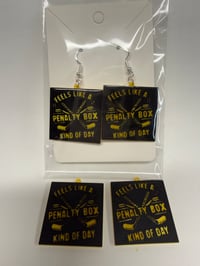 Image 1 of Penalty Box Earrings  With Matching Keychain