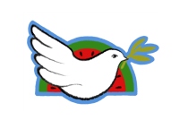 x3 outdoor/indoor Palestine Peace Dove Stickers