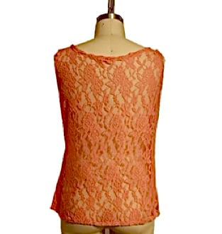 Image of Pink Lace Back Shirt