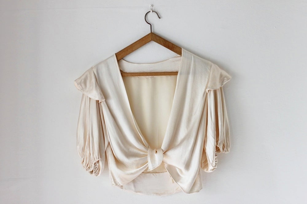 Image of NEW! 1930s silk satin jacket {SOLD}