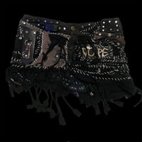 Image 1 of Crust Heavily patched white stitched Dope mini skirt