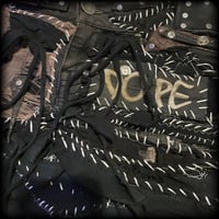 Image 3 of Crust Heavily patched white stitched Dope mini skirt