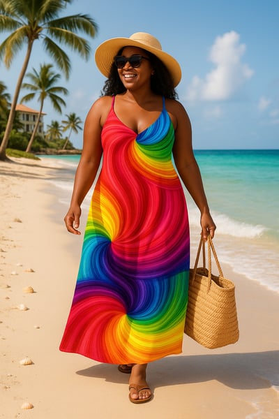Image of Vibrant Long Boho Dress