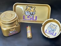 LSU Inspired Rolling Tray Set