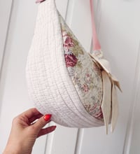 Image 3 of Quilted Floral Bow Shoulder Sling/Boho Bag 