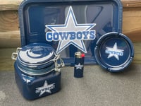 Dallas Cowboys Inspired Rolling Tray Set