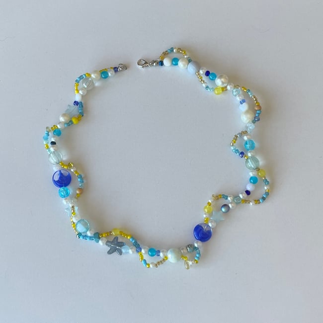 'good goodbye' layered sea necklace