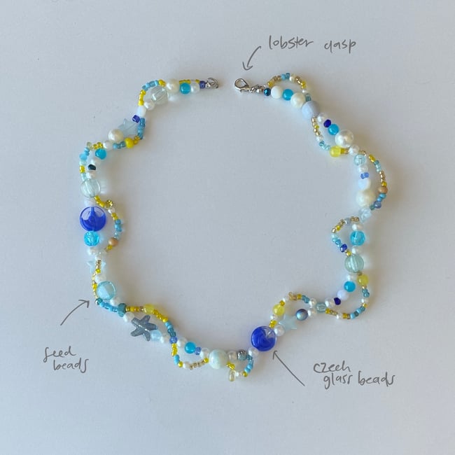 'good goodbye' layered sea necklace