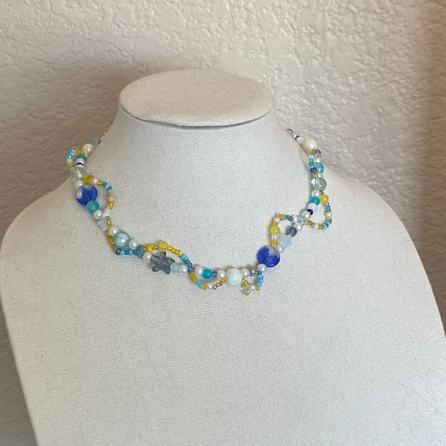 'good goodbye' layered sea necklace