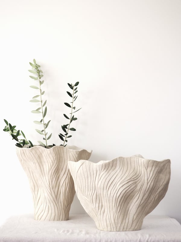 RIPPLES blanco vase