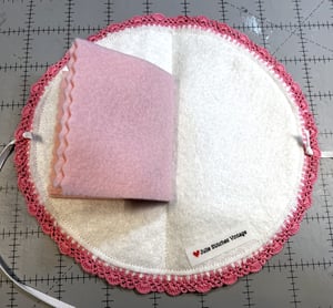 Image of Pink Floral Embroidered Needle Book I