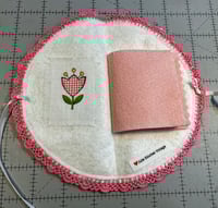 Image 2 of Pink Floral Embroidered Needle Book I