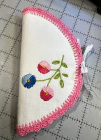 Image 1 of Pink Floral Embroidered Needle Book II