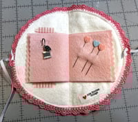 Image 3 of Pink Floral Embroidered Needle Book II