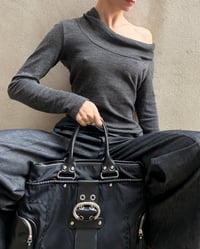 Image 1 of FRANCESCO BIASIA NYLON & LEATHER BAG