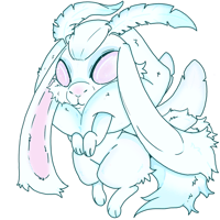 Moth bunny sticker