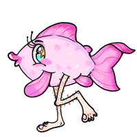 Fish W Legs Sticker