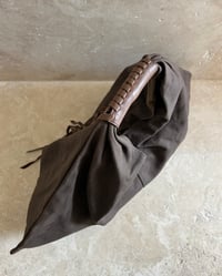 Image 7 of BROWN CANVAS & LEATHER BAG