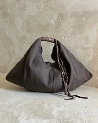 Image 2 of BROWN CANVAS & LEATHER BAG